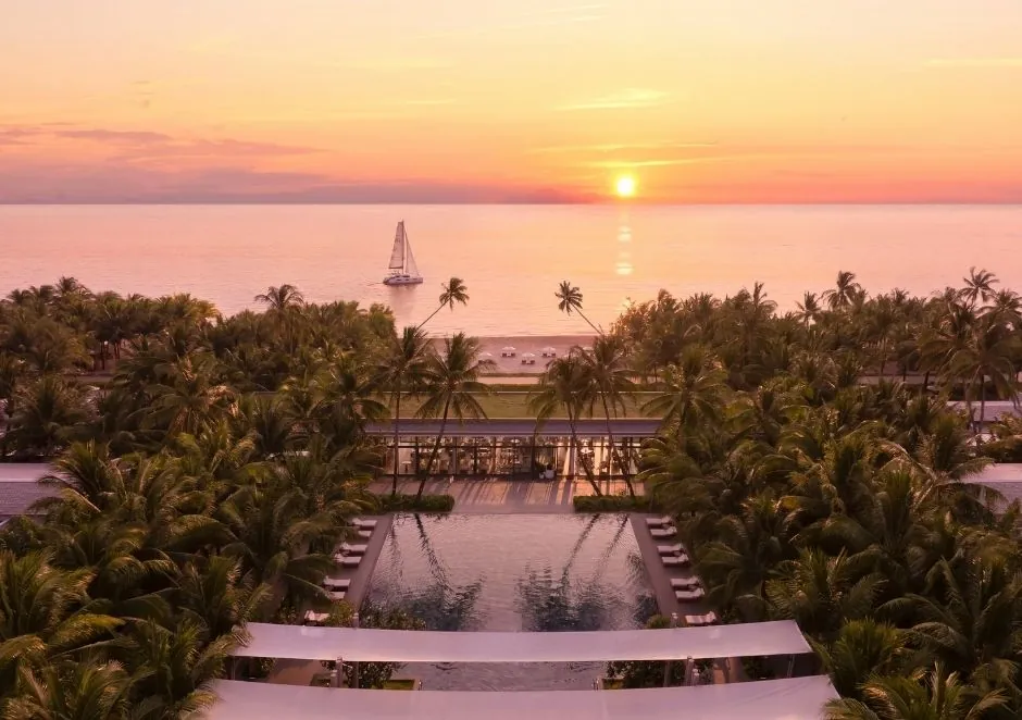 Regent Phu Quoc, BIM Group's flagship beachfront resort, at sunset. Photo: BIM Group