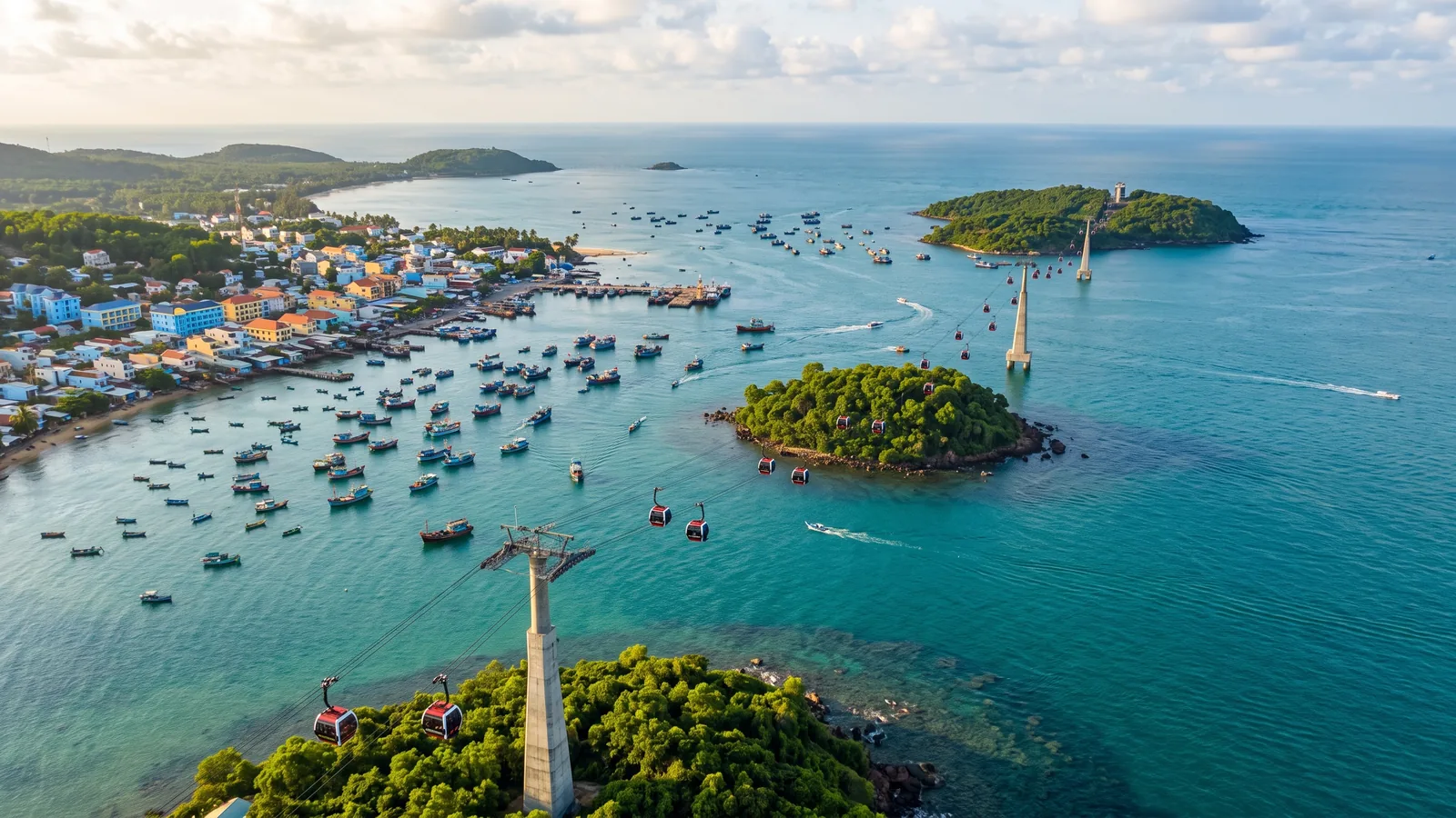 Cable car over the An Thoi islands, Phu Quoc